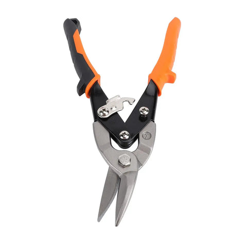 Badass 10 Inch Aviation Snips Left Cut CRV Steel Sheet Metal Shears Heavy Duty Tin Snips Ergonomic Non Slip Handles Cuts Metal Like Butter Smooth Slicing Action For Auto Repair And Construction Gig Pros Are Raving About This Gear