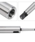 Shop Ready Extra Long MT1 To MT2 Morse Taper Drill Sleeve Reducing Adapter showcasing the hardened steel design and tapered end.