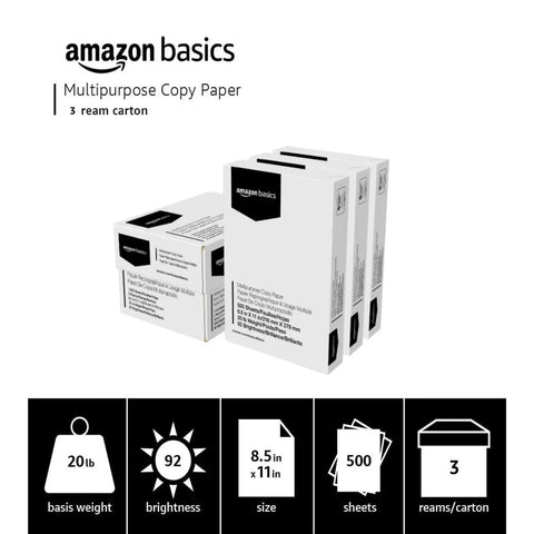 Top Shelf Multipurpose Copy Printer Paper 20 Lb Letter Size 8.5 X 11 Works Like A Charm With Laser And Inkjet Machines 3 Reams 1500 Sheets Quick Dry No Jam Headaches