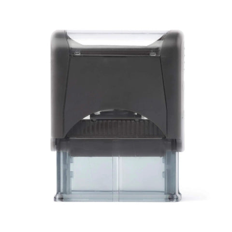 Straight Up Legit Self Inking Rubber Stamp Featuring Refillable Red Ink And Compact Black Handle For Fast Document Approvals, side view