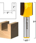 Killer 1 Inch Straight Router Bit Built To Rip Through Wood Like Butter Featuring 1 Inch Cutting Length And Solid 1/2 Inch Shank, with dado groove example.