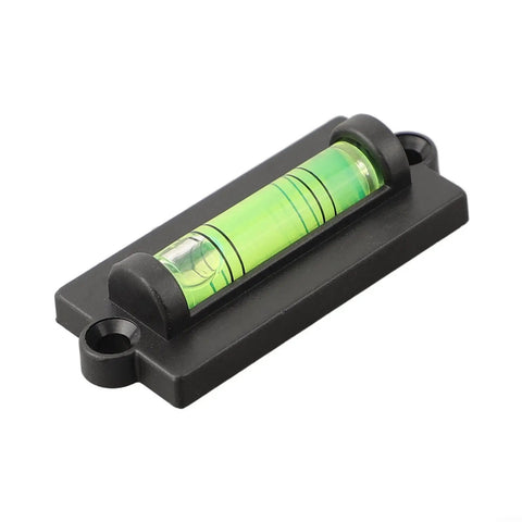 Compact for spirit Level 2.3 Inch for mini Bubble Leveler for Picture Hanging Wall Decor with Flat Tape Hole Plastic Frame(With Magnetic) in black with green bubble