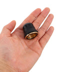 Kickstart Your Rig With A Compact Plasma Cutting Torch Protective Cover That Stops Hot Spatter Dead In Its Tracks, Keeps Your Tig Welding Setup Running Smoothly, And Lets You Swap Parts Fast So You Can Hit The Floor Without Missing A Beat In Your Home. Black plasma cutting torch nozzle cup held in hand.