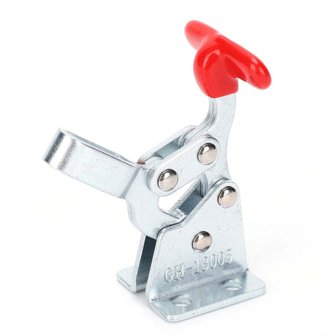 Quick Release Table Clamps Set, Heavy Duty Hold Down Toggle Clamps Pro Grade, shown close-up with red handle