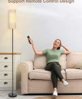 Dimmable Floor Lamp With Remote Control 10W Color Changing LED Bulb Included Tall Modern Standing Floor Lamp in living room