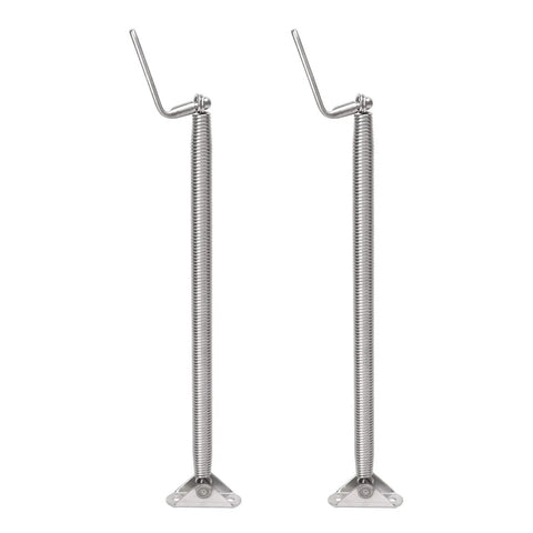 Bad Boy 2 Pack Hatch Support Springs 304 Stainless Steel 8 1/4 Inch Heavy Duty Lid Struts with hooks and bases.
