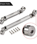 Stainless Steel D Shaped Drive Shaft for SCX24 Gladiator Power Wagon Upgrade with Tight Connection and Realistic Scale Joint for Rugged Trail Crawlers Not Compatible With SCX24 Deadbolt. D-shape hole close-up