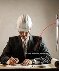 Heavy Duty Tungsten Scriber Marker Pen For Glass Metal Stainless Steel Ceramic Engraving Tool Straight Up Tough Built For Crisp Precision Marks Silver Tone being used by a professional in a suit.