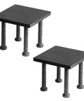 Concrete Embeds Plate Pack Of Two Five By Five Inch Three Eighth Inch Thick Steel Weld On Square Base Anchor Plate With Four One Half Inch Diameter Three And A Half Inch Long Studs Low Carbon Steel Plain Finish For Concrete Anchoring