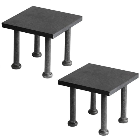 Concrete Embeds Plate Pack Of Two Five By Five Inch Three Eighth Inch Thick Steel Weld On Square Base Anchor Plate With Four One Half Inch Diameter Three And A Half Inch Long Studs Low Carbon Steel Plain Finish For Concrete Anchoring