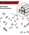 1110 Pcs Micro Screw And Nuts Kit Stainless Steel Phillips Screws M1 for electronics, showing various screws and nuts, corrosion resistant