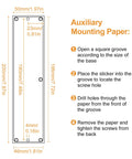 Installation instructions with measurements for Zinc Alloy Flush Pull Handles Set Of 2 For Sliding Doors And Drawers