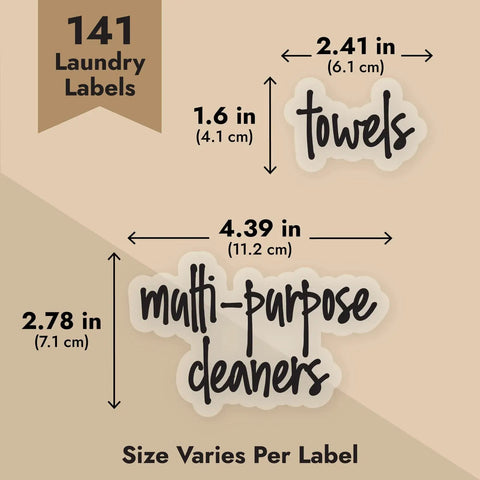 White Vinyl Laundry Labels For Jars And Containers 141 Count With Modern Script For Kitchen And Laundry Room Organization Water Resistant Adhesive Food Container Labels Durable Clear Labels For Easy Food Storage Like A Pro