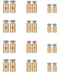 Cable Stop Assortment Kit, 24 Pack Universal Fit For Anchoring Cables In One Quarter Inch, Five Sixteenth Inch, And Three Eighth Inch Sizes visible