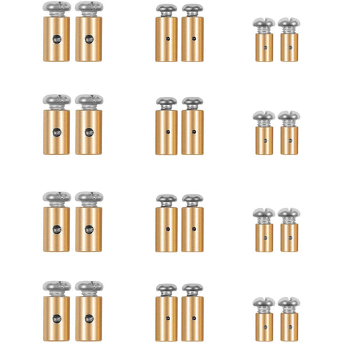 Cable Stop Assortment Kit, 24 Pack Universal Fit For Anchoring Cables In One Quarter Inch, Five Sixteenth Inch, And Three Eighth Inch Sizes visible