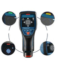 Pro Grade Stud Finder Wall Scanner And Metal Detector With Intuitive Radar Tracking, display with target accuracy and controls.