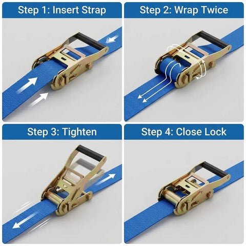 How to use Bombproof 2 Inch Ratchet Buckle With Fixed J Hook Replacement Kit for heavy duty tie down straps.