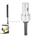 Heavy Duty Drill Bit Adapter For Electric Drills To Earth Augers Metal Round Shank Connector With Two Pit Two Slot