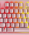 Beast Mode Wired Opto Mechanical Gaming Keyboard Featuring Killer Rgb Led Backlighting And Snappy 45 Gram Actuation Switches close-up view of RGB keys