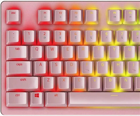 Beast Mode Wired Opto Mechanical Gaming Keyboard Featuring Killer Rgb Led Backlighting And Snappy 45 Gram Actuation Switches close-up view of RGB keys