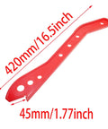 Table Saw Push Stick 16.5 Inch Long Pro Grade Protective Push Handle, red ABS, with length and width measurements.