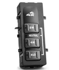 Plug And Play Four Wheel Drive Switch For 2001 2002 Chevy Silverado 1500 2500 3500 And GMC Sierra 1500 2500 3500 Suburban Tahoe Yukon XL Direct Replacement Easy Install For Electric Multi Function Control, black 4WD dash switch with 2HI 4HI 4LO and Neutral buttons