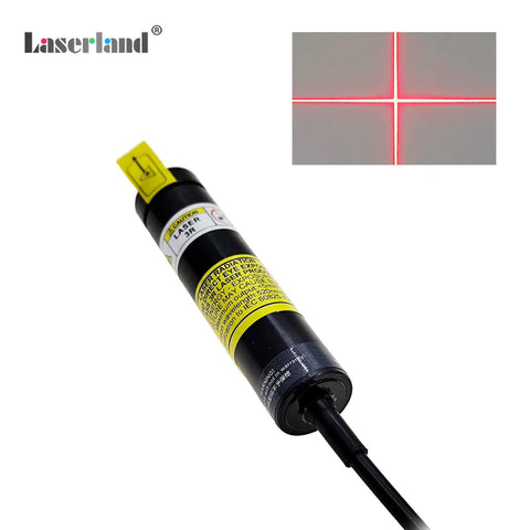Red Cross Light Alignment Module With Focusable Locator For Screen Printing And Heat Press On Wood Cloth And Fabric Projects, 638nm 16mm Barrel, Adjustable Line Width, Class IIIr Output Under 5mW, Dustproof Design For Precise Positioning.
