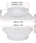 Exhaust Hose Adapter For Portable Air Conditioners, 5.3 Inch Diameter Window Adapter Tube Connector with measurements