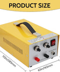 30A Jewelry Spot Welder For Gold Silver Platinum And Steel Necklaces, yellow pro grade pulse arc welder with control knobs