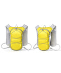 Front view of Ultralight Hydration Vest With Water Bladder Backpack For Running Hiking And Cycling, Reflective Strips, Yellow One Size