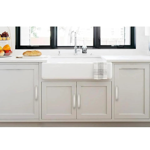 Modern kitchen with 5 Pack 3 Inch Hole Center Brushed Satin Nickel Cabinet Pulls With Backplates And Base Plates on white cabinets