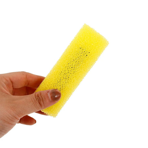 10 Piece Pack of Heavy Duty Sponge Paint Roller Sleeves Serving as Durable Texture Cover Replacements held in hand.