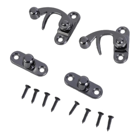 Swing Arm Latch Antique Cabinet Hardware For Jewelry Box And Suitcase Left And Right Clasp Set Of 2