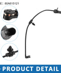 Rear brake pad wear sensor for Audi Q5 2018; black plastic sensor with wiring harness and mounting clip (main view)