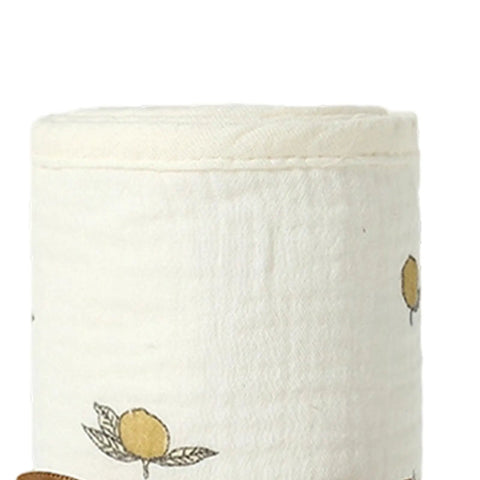 Bed Rail Teething Protector For Sides And Corners, Breathable Cotton Gauze Cover Keeps Gums Safe And Dry, rolled view