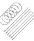 Beefy 12 Pcs Wire Keychain Cable Stainless Steel Loops Key Ring 2mm Coated Key Chain 6 Inch Keychain For Luggage Tags Key Tags Keyrings