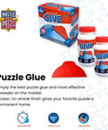 Puzzle Glue With Wide Plastic Spreader Easy To Apply Dries Clear And Quick, 2 Pack, 5 Oz Each, Glossy Finish, Product Image
