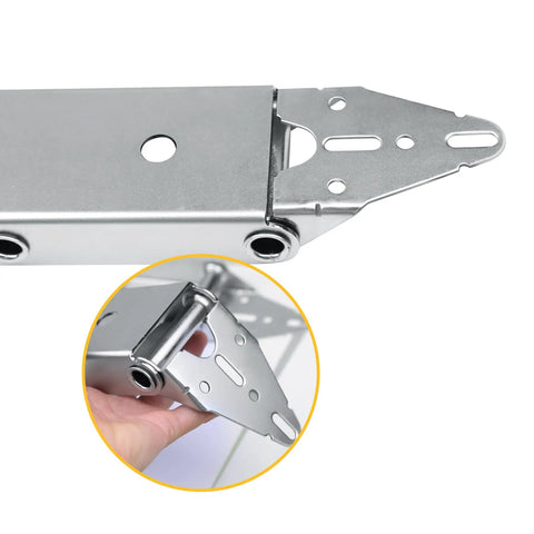 Heavy Duty Garage Door Top Fixture Brackets With Quiet Nylon Rollers For Residential Doors, Reinforcement And Opener Hookup