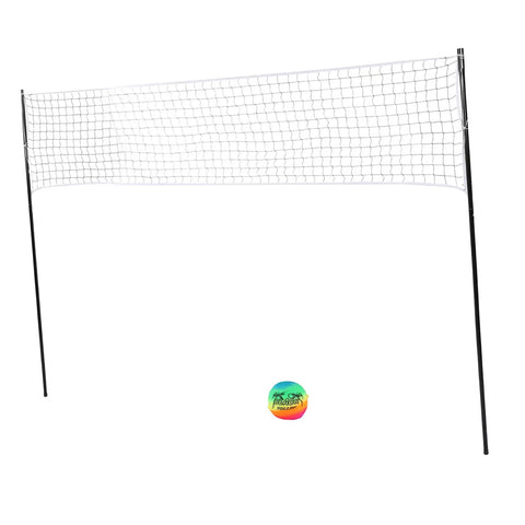 Portable Beach Volleyball Net Set With Durable PE And Iron Frame Foldable Net System for Outdoor Play, easy setup with ball