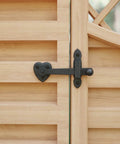 Black Wrought Iron Gate Flip Latch 4 Inch Tall Decorative Antique Heart Style Medium To Light Duty Door Lock Hardware Rust Resistant