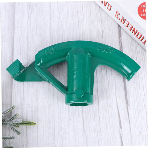 Two Piece Copper Tubing Bender Set Manual Pipe Bending Tool For Professional Plumbing And Electrical Projects Easy Flex Elbow Maker Durable Steel Construction Heavy Duty HZWMQDLF - Green bender tool angled view.