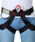 Person wearing Climbing Harness Belt For Tree Climbing And Outdoor Training Safe Seat Belt Style Half Body Guide