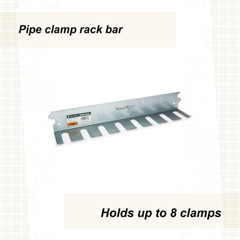 Heavy Duty Pipe Clamp Rack Holds Eight Bar Clamps Hella Tight With A Tough Zinc Plated Frame That Beats Rust Precision 16 And 24 Inch Mounting Holes Let You Link Multiple Racks End To End For A Super Neat Shop Setup That Keeps Life Simple