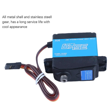 Beast Mode 35 Kilogram Digital Servo With Coreless Motor Runs Slick And Smashes Trails IP66 Waterproof Shell With Full Steel Gears in blue and black