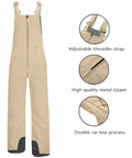 Women's Sleeveless Ski Bibs Snow Pants For Winter Cozy Fit Lightweight Breathable Polyester With Spandex Adjustable Shoulder Straps