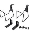 Adjustable Wall Mounted Hose And Pipe Rack For Lawn And Garage Cleanup Holds Eighty Feet Heavy Duty Alloy Steel Build installation brackets.