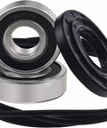 Premium Washer Tub Bearings And Seal Kit Heavy Duty Replacement Hardware For Front Loaders with silver bearings and black seals.