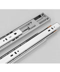 Heavy Duty Steel Drawer Slides With Three Section Extendable Rail Buffer Soft Close Double Row Stainless Steel Quiet Ball Bearings Smooth Load Bearing For Cabinets Easy Install And Anti Derailment For Secure Drawers, open