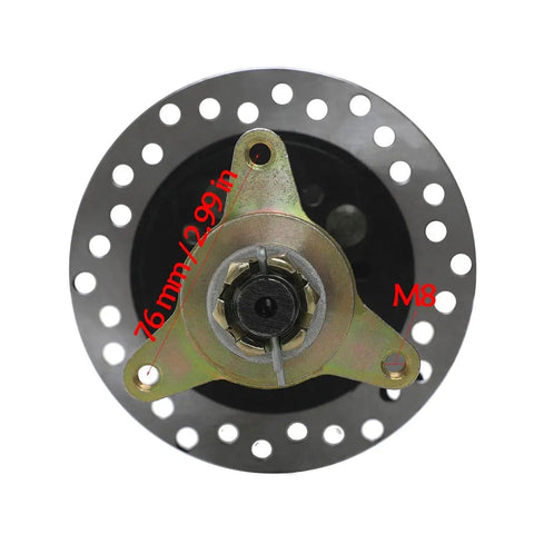 Front view of hub for Beefy Rear Axle Kit With 72V 1500W Brushless Motor Differential For Go Karts Drift Trikes