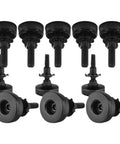 12 Pack Adjustable Furniture Legs For Sofas Cabinets And Dressers Built To Last Heavy Duty Black Plastic Feet With Leveling